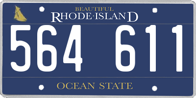 RI license plate 564611