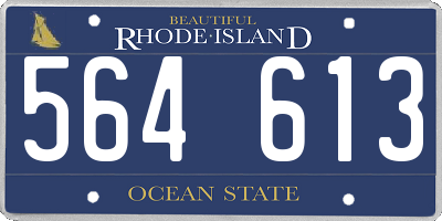 RI license plate 564613