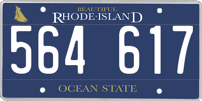 RI license plate 564617