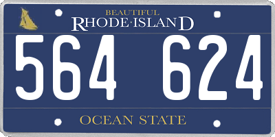RI license plate 564624