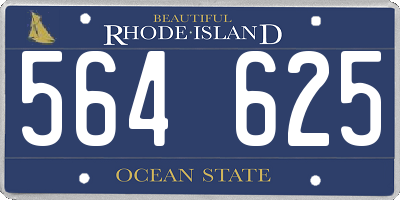 RI license plate 564625