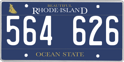 RI license plate 564626