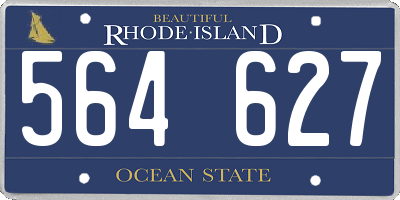 RI license plate 564627