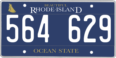 RI license plate 564629