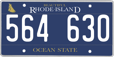 RI license plate 564630