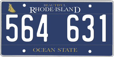 RI license plate 564631