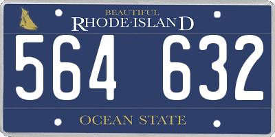 RI license plate 564632