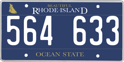 RI license plate 564633