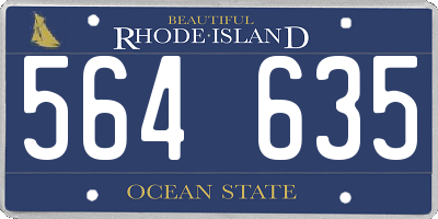 RI license plate 564635