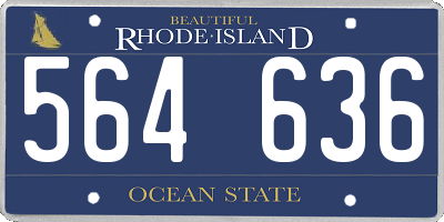RI license plate 564636