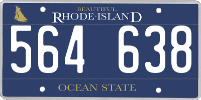 RI license plate 564638
