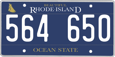 RI license plate 564650