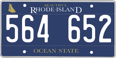 RI license plate 564652