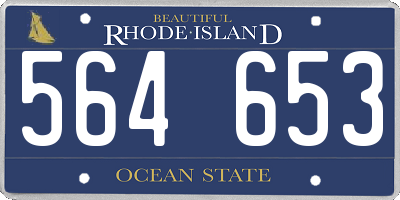 RI license plate 564653