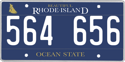 RI license plate 564656