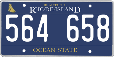 RI license plate 564658