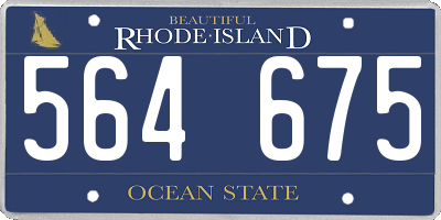 RI license plate 564675