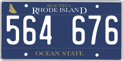 RI license plate 564676