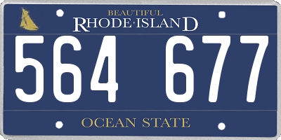 RI license plate 564677