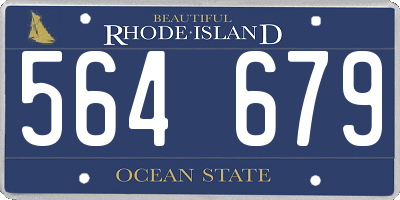 RI license plate 564679