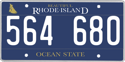 RI license plate 564680
