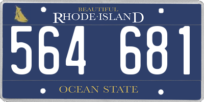 RI license plate 564681