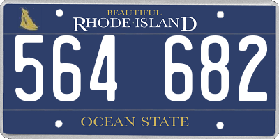 RI license plate 564682