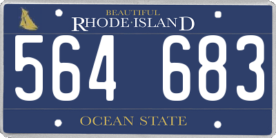 RI license plate 564683