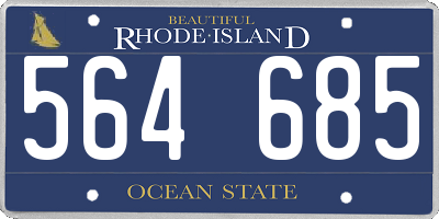 RI license plate 564685
