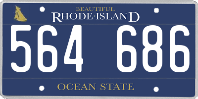 RI license plate 564686