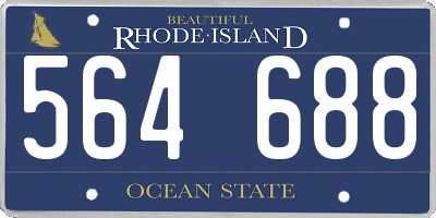 RI license plate 564688