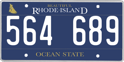RI license plate 564689