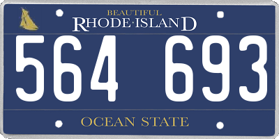 RI license plate 564693
