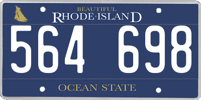 RI license plate 564698