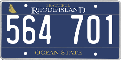 RI license plate 564701
