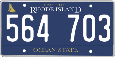 RI license plate 564703