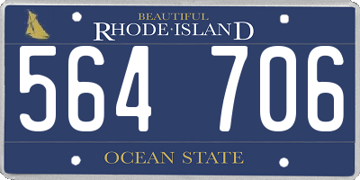 RI license plate 564706