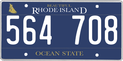 RI license plate 564708
