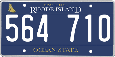 RI license plate 564710
