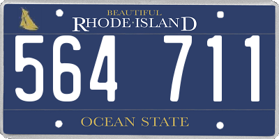 RI license plate 564711