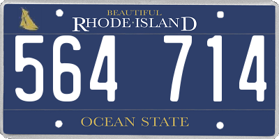 RI license plate 564714
