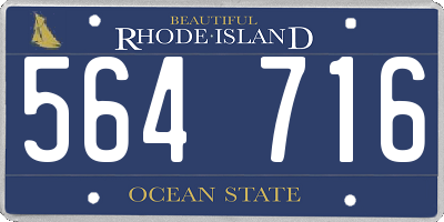 RI license plate 564716