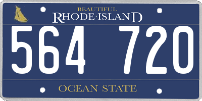 RI license plate 564720