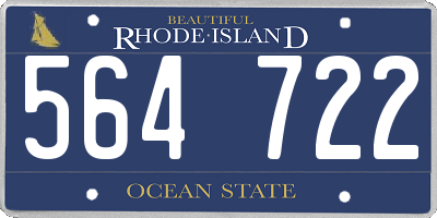 RI license plate 564722