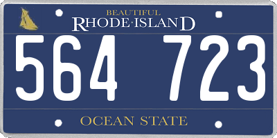 RI license plate 564723