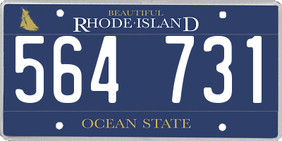 RI license plate 564731