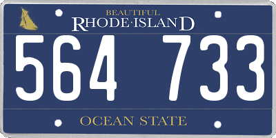 RI license plate 564733