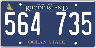 RI license plate 564735