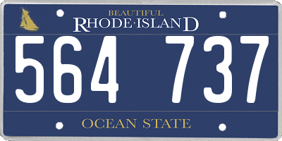RI license plate 564737