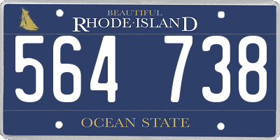 RI license plate 564738